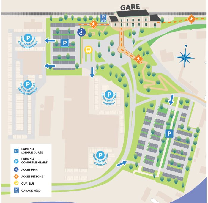 Plan du futur pôle d'échanges multimodal à Surgères