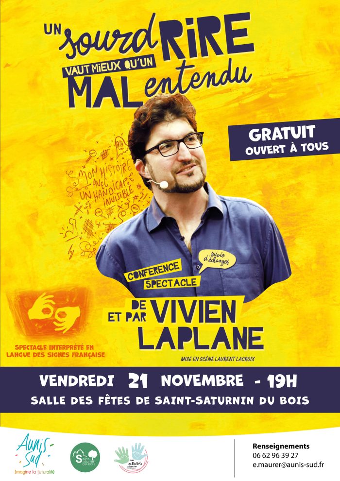 Affiche du spectacle de Vivien Laplaine
