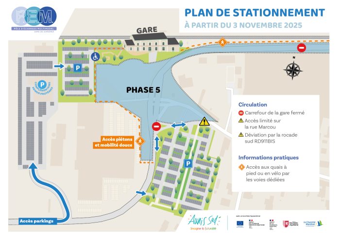 Plan de stationnement - à partir du 3 novembre, PEM de Surgères 