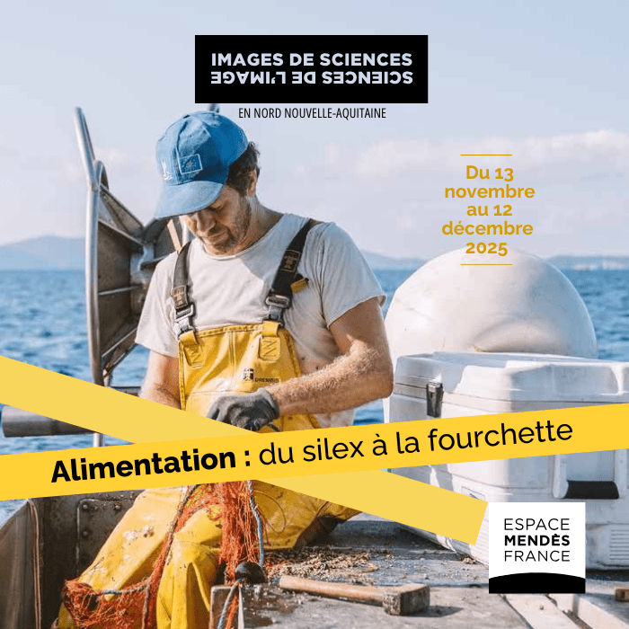 Illustration de l'édition 2025 de l'événement "Images de sciences", Alimentation : du silex à la fourchette.