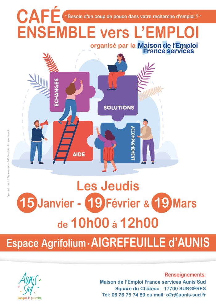 Rendez-vous Café, ensemble vers l'emploi: janvier, février, mars, 2026 , Aigrefeuille d'Aunis