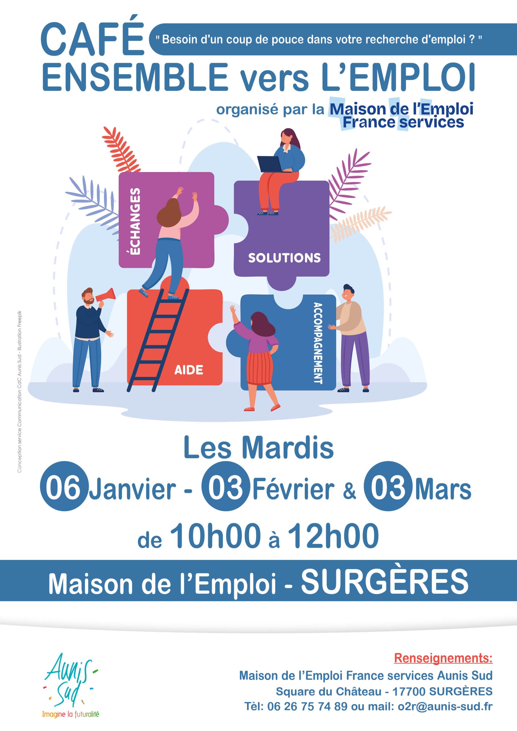 Rendez-vous Café, ensemble vers l'emploi: janvier, février, mars, 2026 , Surgères