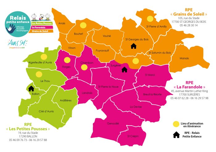 Carte des relais petite enfance