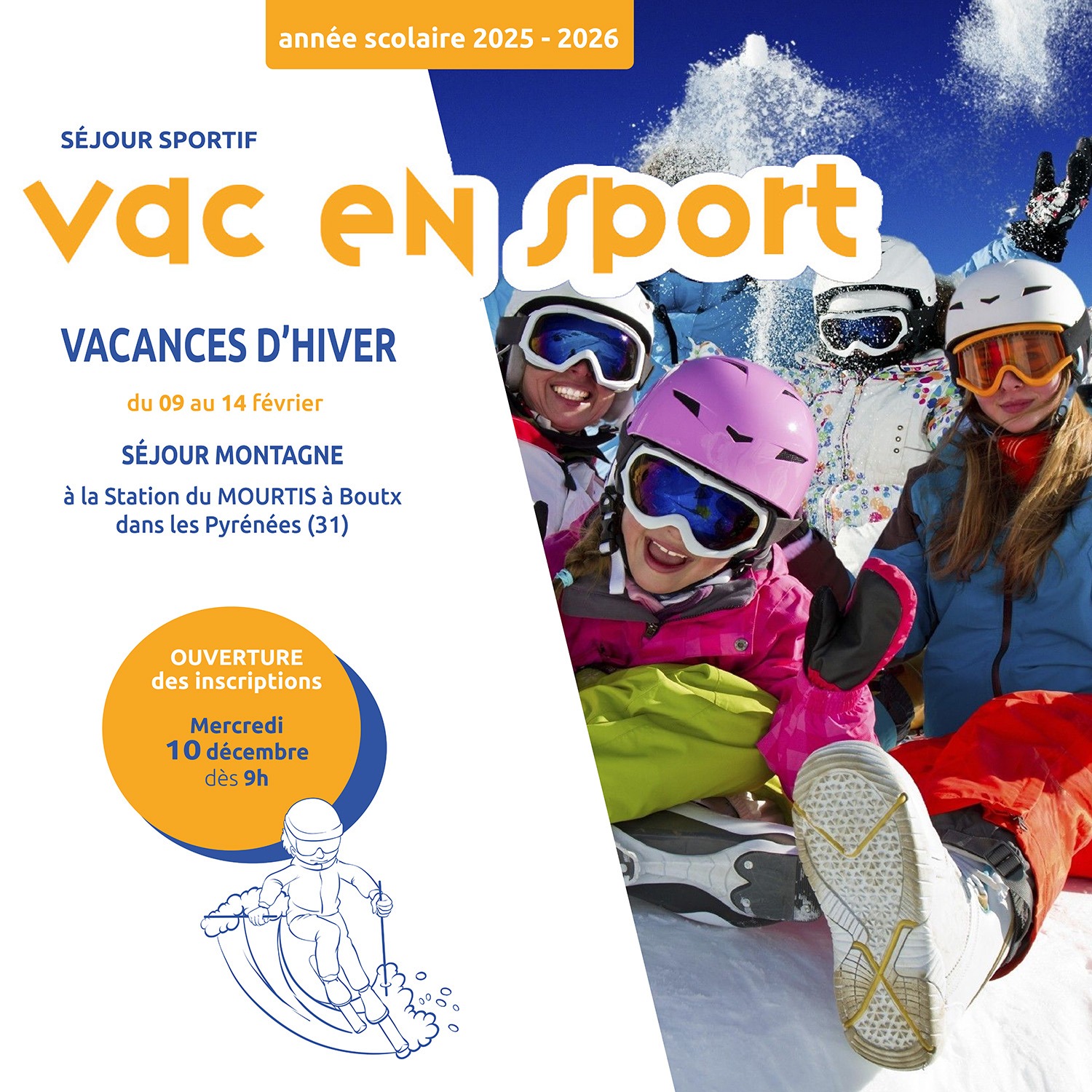 Vacances sportives à la montagne pour les enfants du territoire Aunis Sud