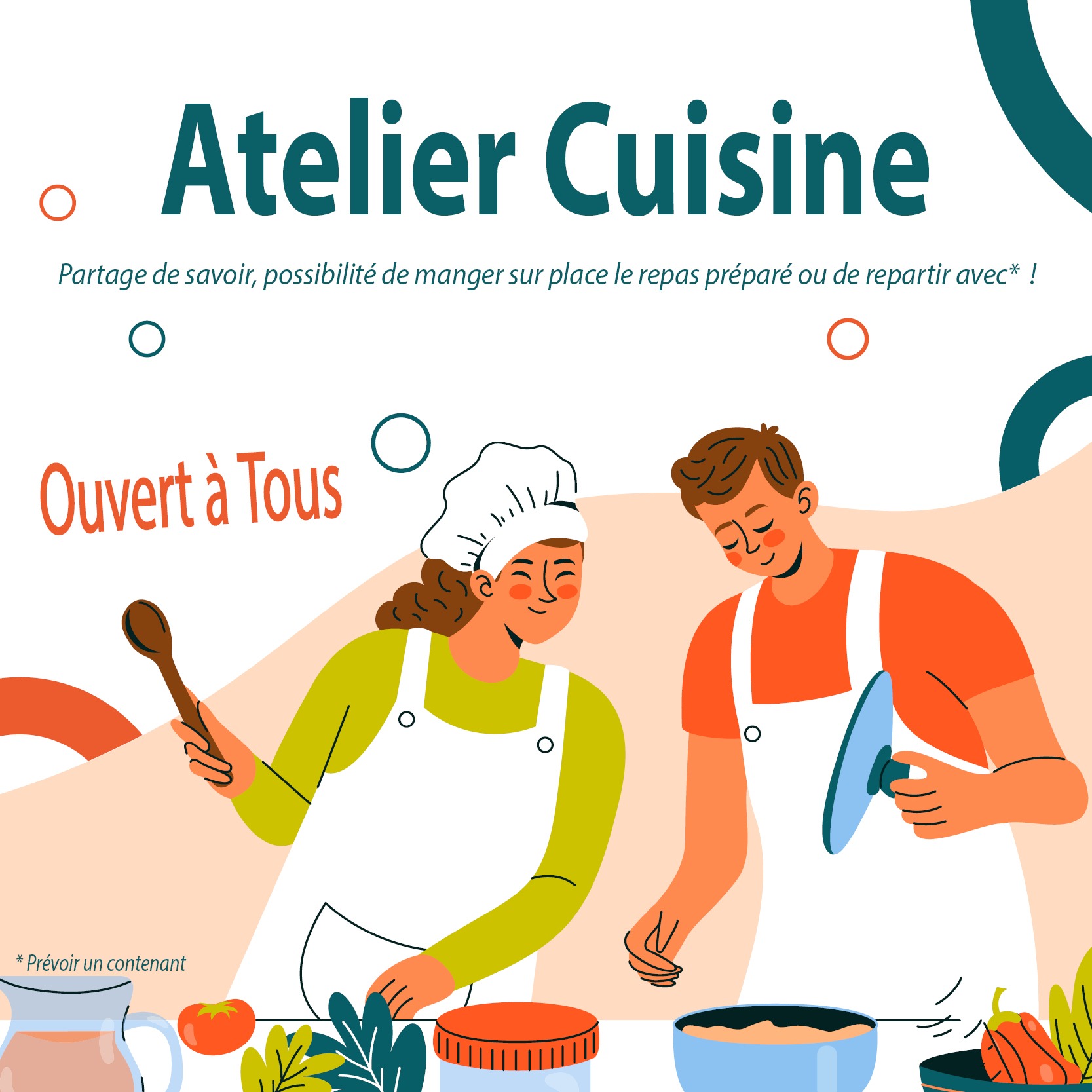 Venez participer à l'atelier de cuisine organisé par le CIAS Aunis Sud