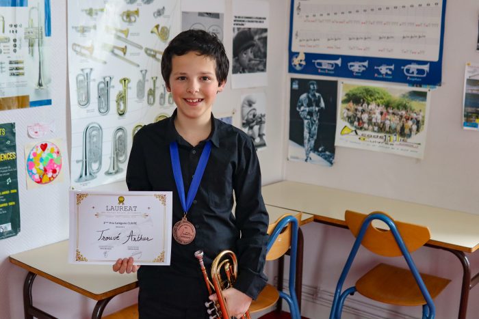 Photo de Arthur Trouvé - trompettiste au conservatoire de musique Aunis Sud 