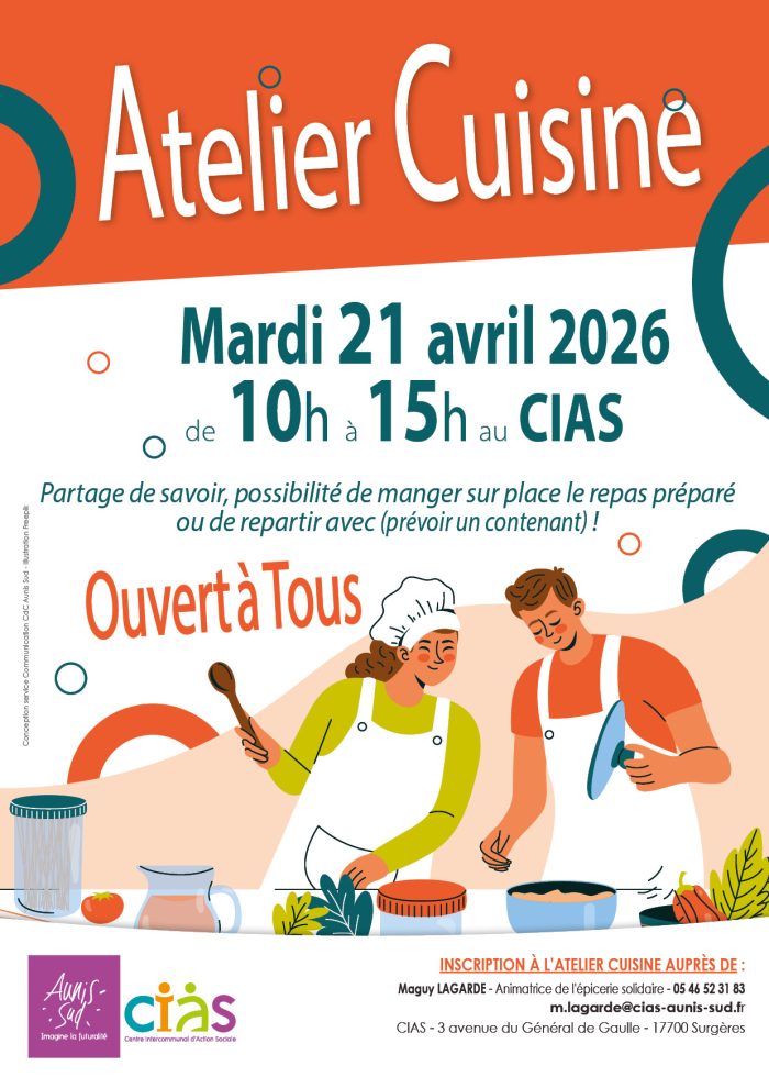 Atelier de cuisine CIAS Aunis Sud - Surgères