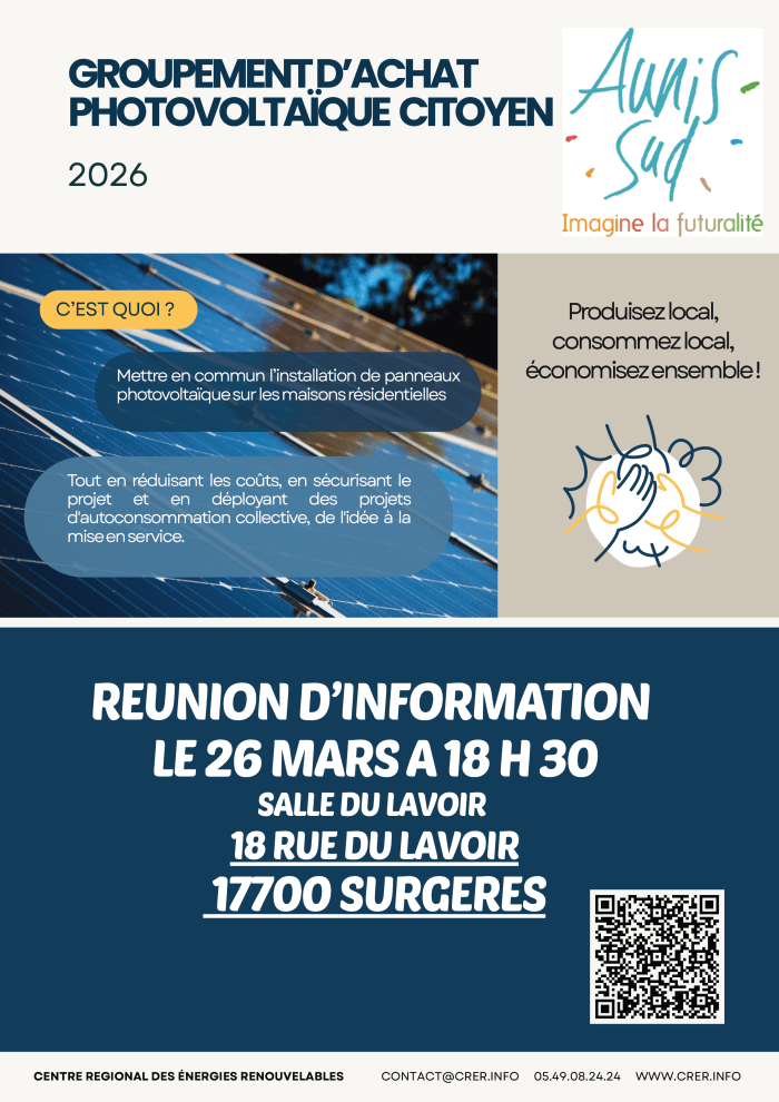Réunion publique d'information sur le groupement d'achat photovoltaïque citoyen