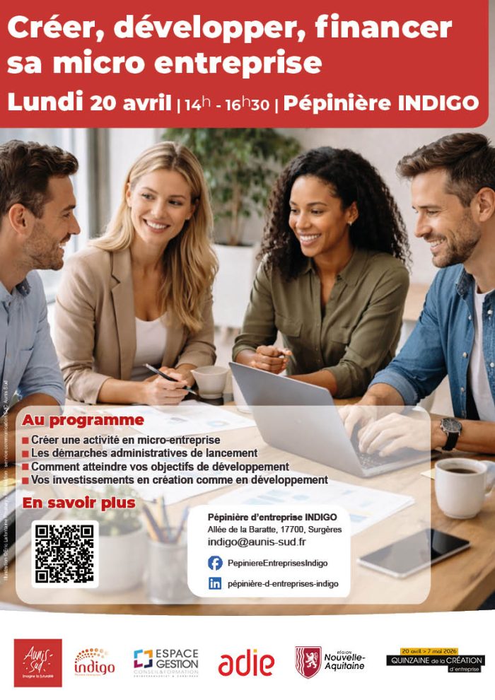 Atelier micro entreprise 20 avril 2026