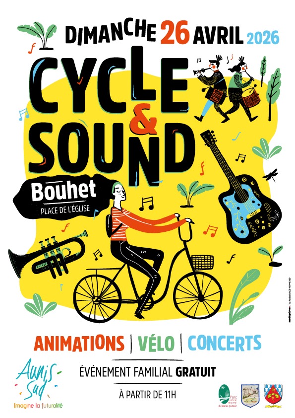 Affiche du festival CYcle & Sound. Vélo et musique