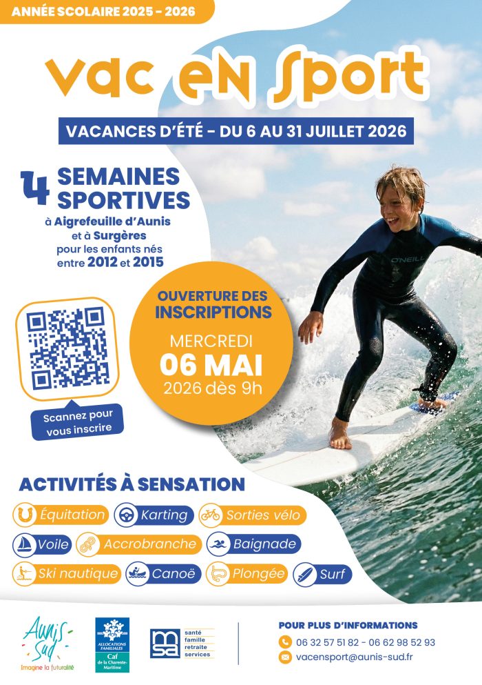 Affiche - Séjours Vac' en sport été 2026