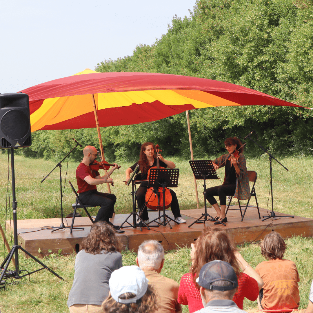 Musiciens du conservatoire d'Aunis Sud en représentation à Anais (Cycle & Sound, printemps 2026).