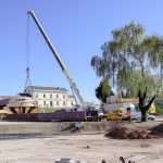 Pose des passerelles du PEM