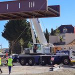 Pose des passerelles du PEM