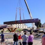 Pose des passerelles du PEM