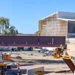 Pose des passerelles du PEM