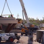 Pose des passerelles du PEM